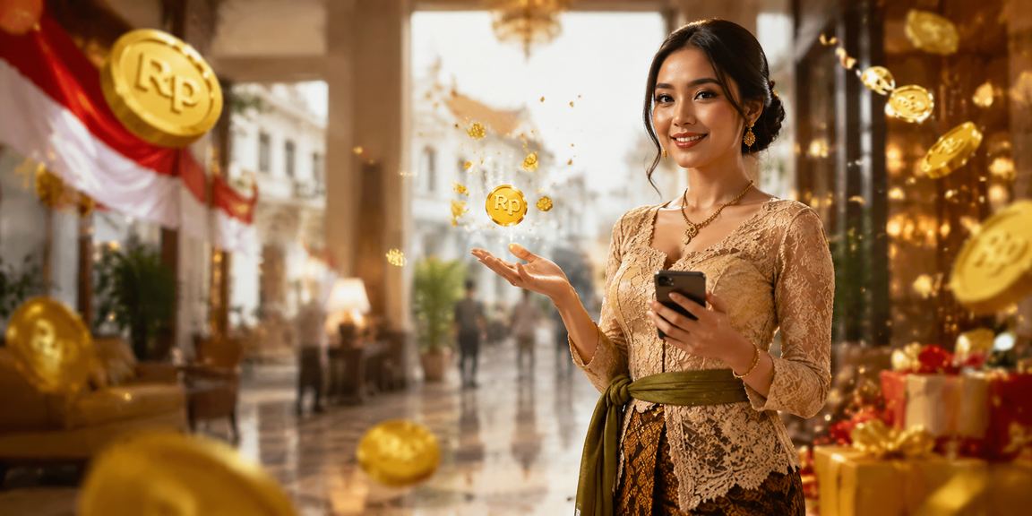 Pengguna mendaftar dan mengaktifkan bonus melalui smartphone di kedai kopi